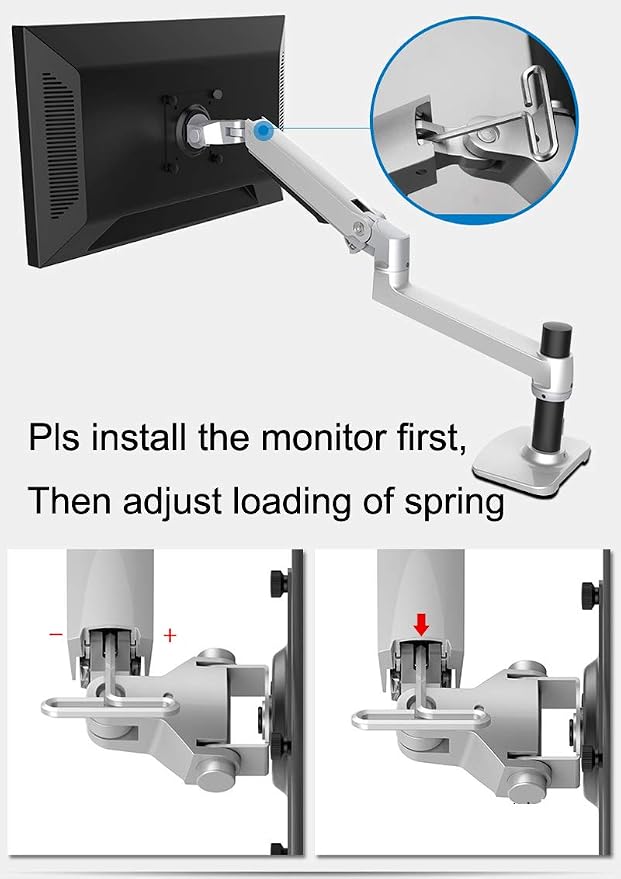 NBGYS XSJ8012WT Aluminum Alloy Mechanical Spring Arm Wall Mount Laptop Holder - Image 7