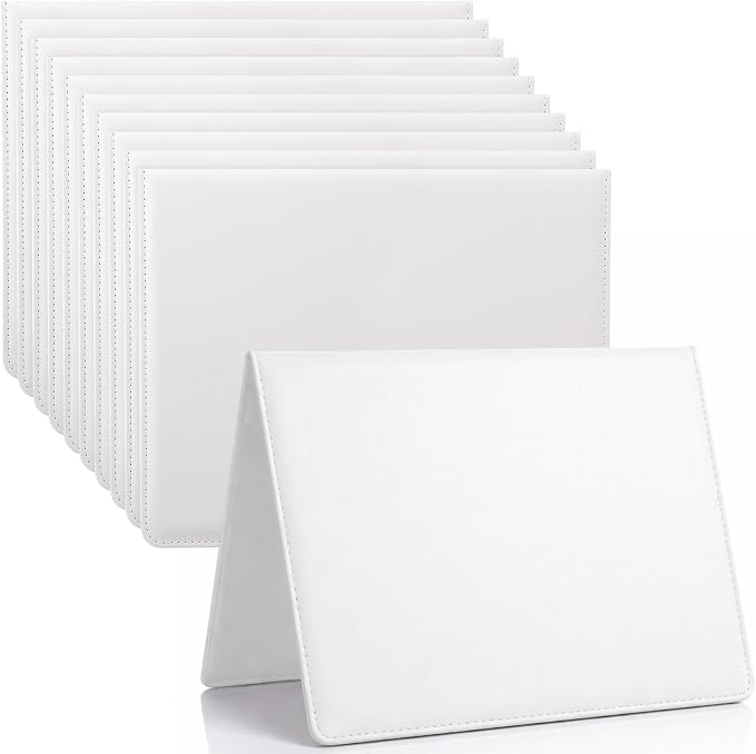 Tenare 10 Pcs White Leather Certificate Holder 8.5 x 11 PU Phd Bachelor Master - Image 8
