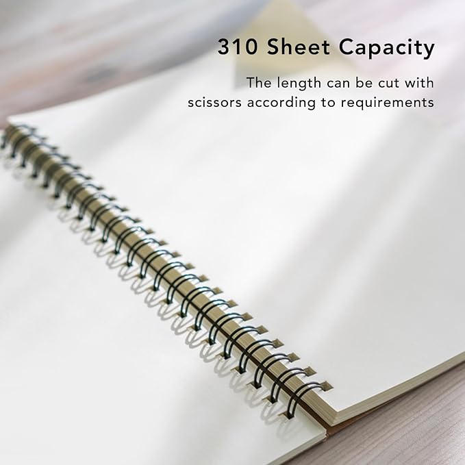 38mm Plastic Spiral Binding Coil, 4:1 Pitch, 310 Sheets Capacity, 360° Rotation, 18 Pcs Set, Suitable for Letter Sized Paper with Versatile Application, for Office Documents,-DeskLoop Office