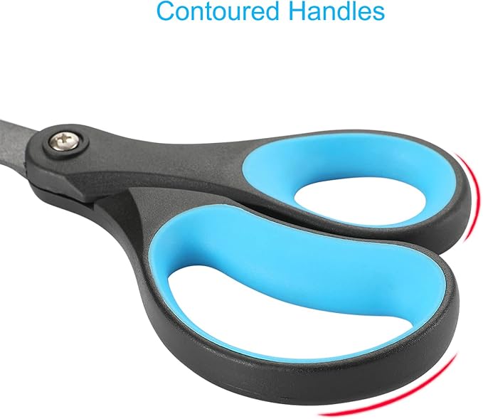 LIVINGO 2 Pack 8" Titanium Non-Stick Scissors, Professional Stainless Steel - Image 3