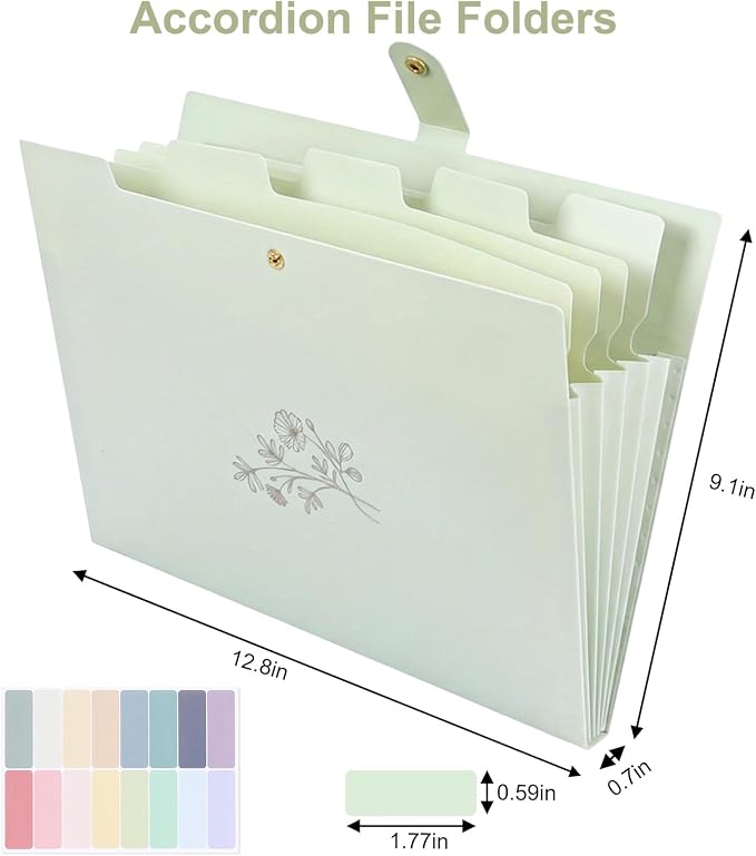 EOOUT 6pcs Expanding File Folders - Image 2