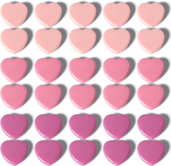 30PCS Heavy Duty Fridge Magnets - Small Cute Refrigerator Magnets for Whiteboard, Lockers & Kitchen, Cute Strong Magnets - Mini Decorative Magnet for Home, School, Office, Crafts, Locker (Pink)-DeskLoop Office