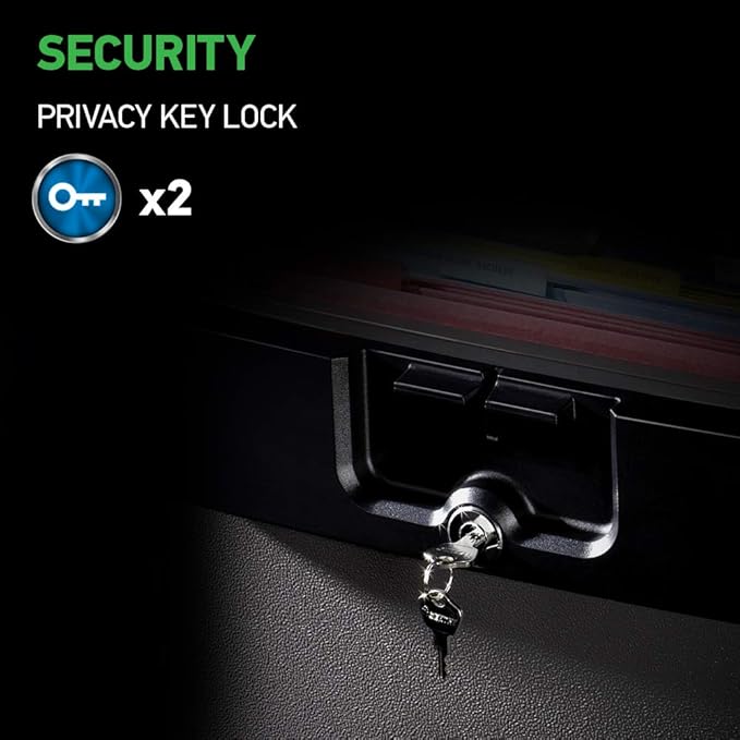 SentrySafe Black Fireproof and Waterproof Safe, File Folder and Document Box - Image 4