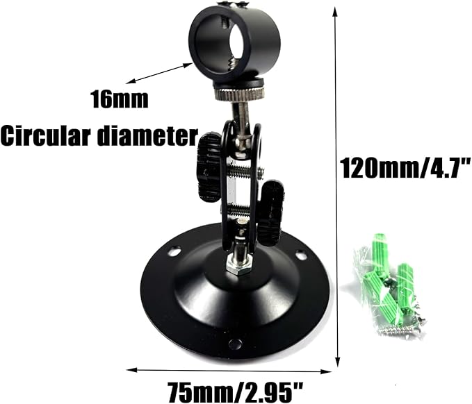 16mm Laser Positioning Bracket, 360-Degree Adjustable, 12 x 7.5CM - Image 2