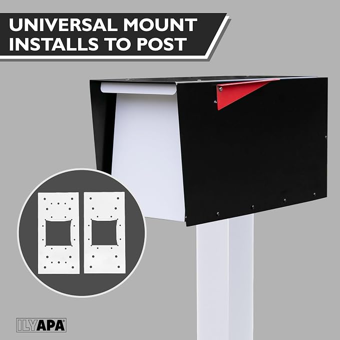 Ilyapa White Mailbox Post for Outside - Image 5