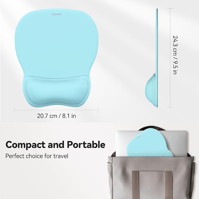 TECKNET Gel Mouse Pad with Wrist Rest, Ergonomic Office Mousepad with Wrist - Image 6