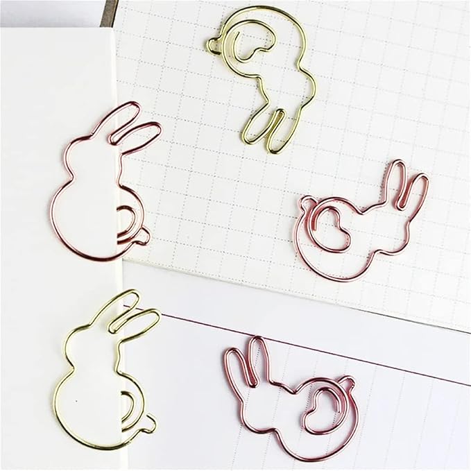 OWLFAVO 40pcs Bunny Shape Paper Clips - Image 4
