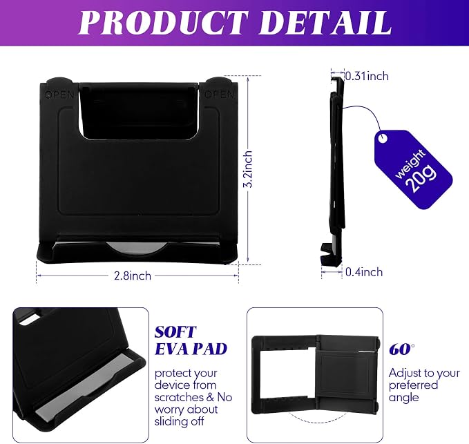 Macarrie 24 Pcs Cell Phone Stand, Universal Foldable Tablet Stand - Image 2