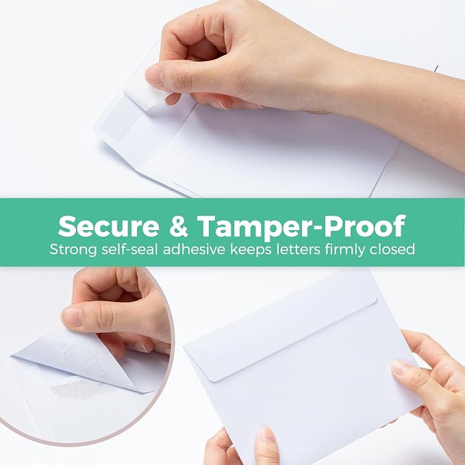 Ohuhu Blank White Cards and Envelopes 100 Pack - Image 7