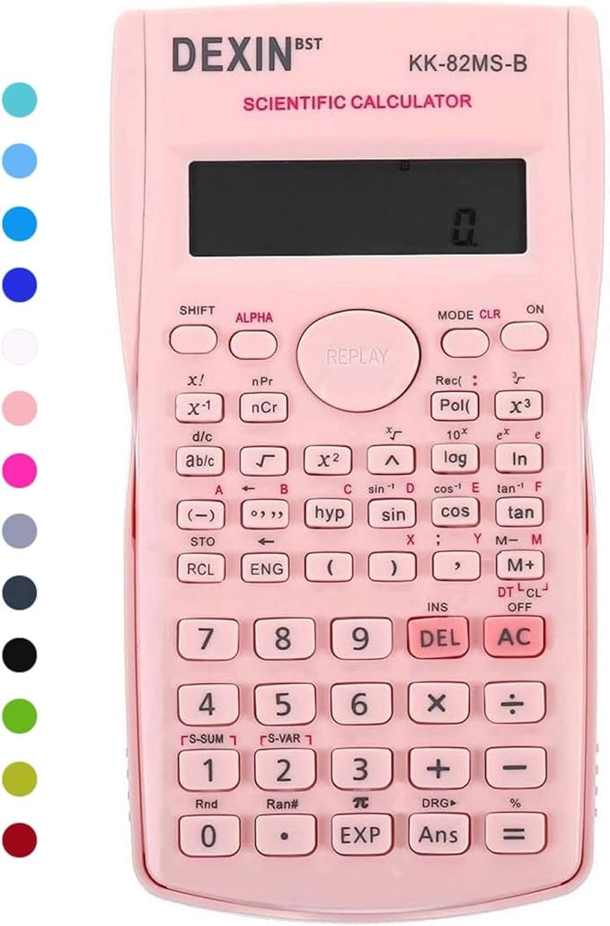 Scientific Calculators Desktop, Scientific Calculators for Students, Scientific Calculator 240 Functions 2 Line 10+2 Digits, Desk Math Calculator for School (Pink)-DeskLoop Office