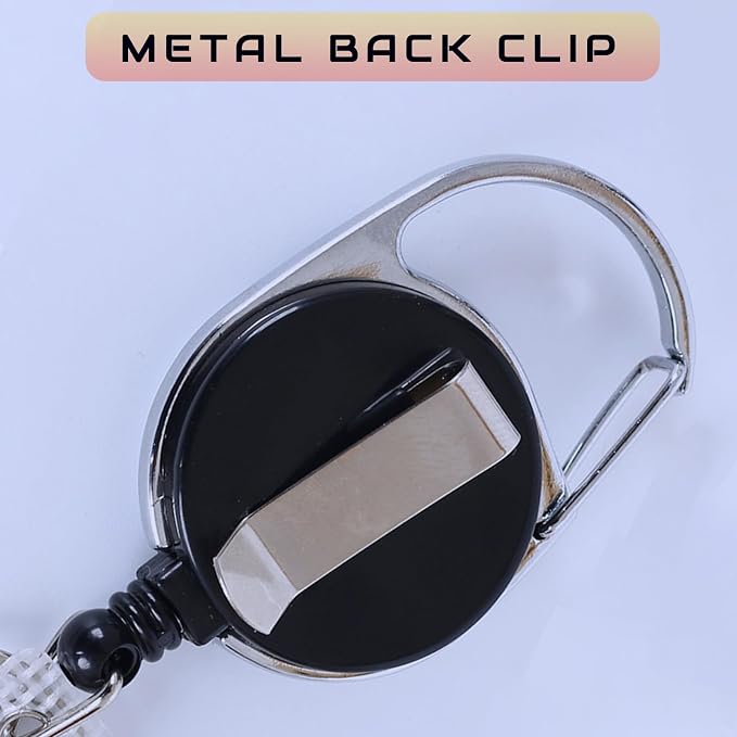 Personalized Retractable ID Badge Holder Clip, Customized Badge Reel - Image 3