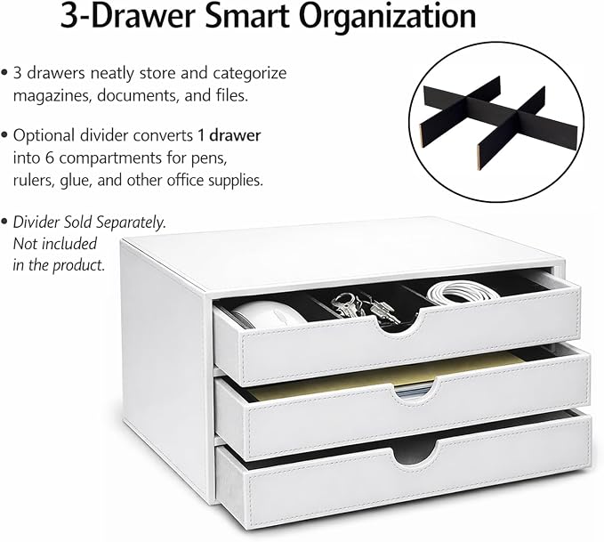 UnionBasic Document Organizer, 3-Drawer File Cabinet Document Storage Box - Image 5