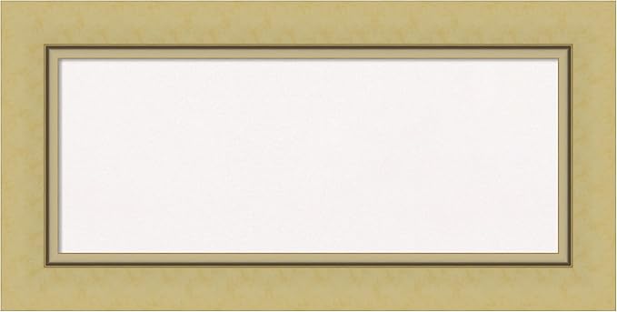 Amanti Art White Cork Board for Wall, 18x36 Vision Board with Gold Frame, Medium Corkboard Office Decor for Home Organization, Casual Corkboard Pinboard to Display Items for Home Organization in-DeskLoop Office