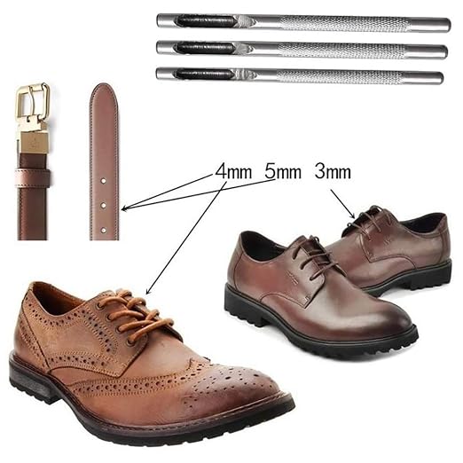 Leathe Punch Set Heavy Duty Round Hole Punch Set Leather Hole Tool, - Image 3
