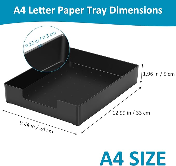 Letter Tray, Desk Organizer Tray, A4 Plastic Paper Tray Organizer - Image 2