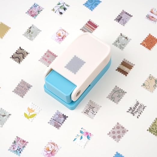 2 Pcs Stamp Punch, Rectangular Postage Stamps Punch, 1x0.8inch & Mini - Image 7
