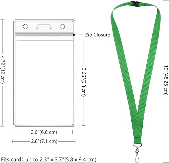 100-Pack Green Breakaway Lanyards - Image 3