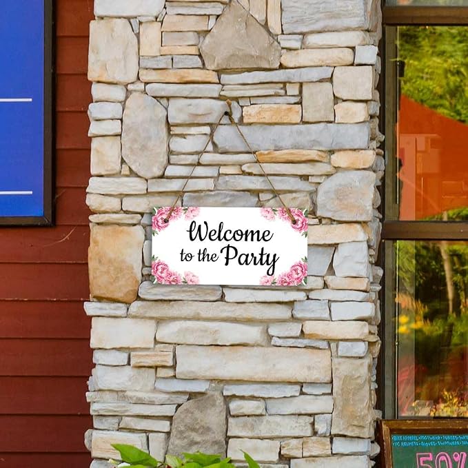 Signs ByLITA Peony Blush Personalized Hanging Wall or Door Sign | Custom Signage - Image 2
