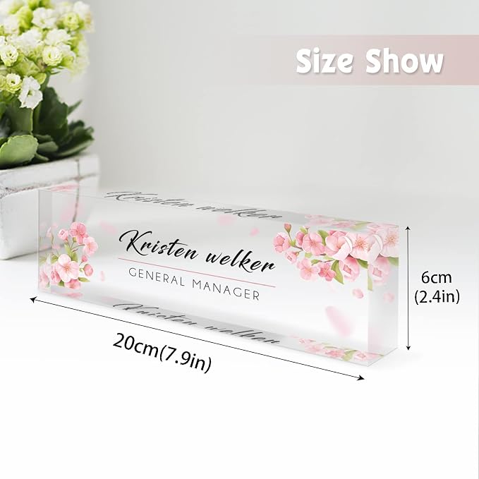 Personalized Office Name Plate for Desk, Custom Employee Appreciation Gifts - Image 4