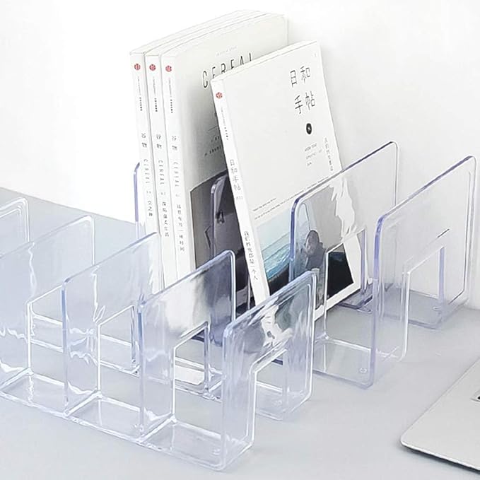 LUGUNU Clear Acrylic Purse Organizer - 4-Section Divider for Handbag Closet Storage - Durable Rack for Purses, Clutches More (Set of 4)-DeskLoop Office