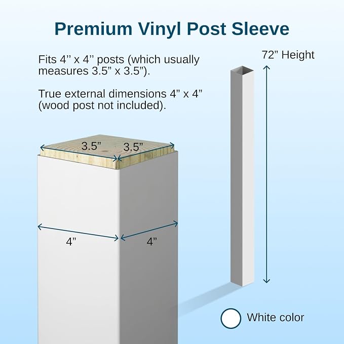 Weatherables 4x4 Post Sleeve – Weatherproof Premium Outdoor Vinyl Post Cover - Image 4