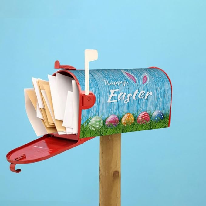 Ouqiuwa Easter Bunny Welcome Magnetic Mailbox Cover - Image 7