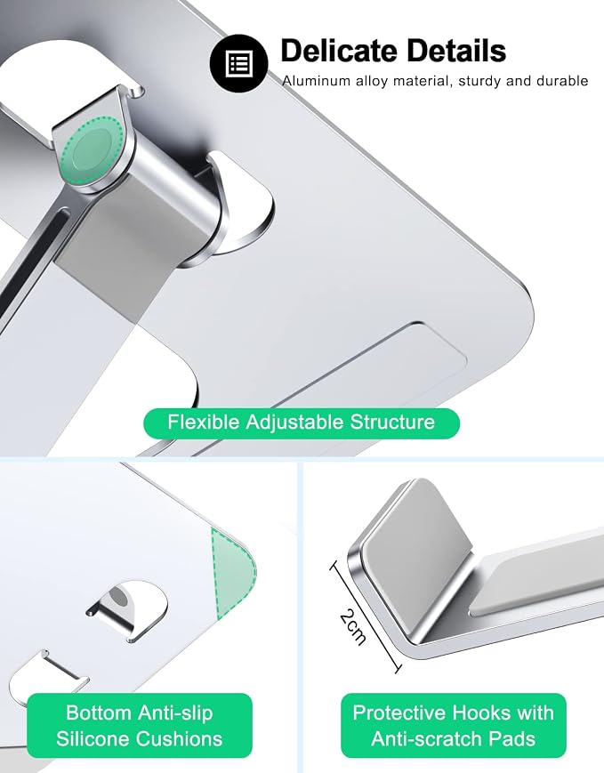 RIWUCT Foldable Aluminum Alloy Laptop Stand - Image 6