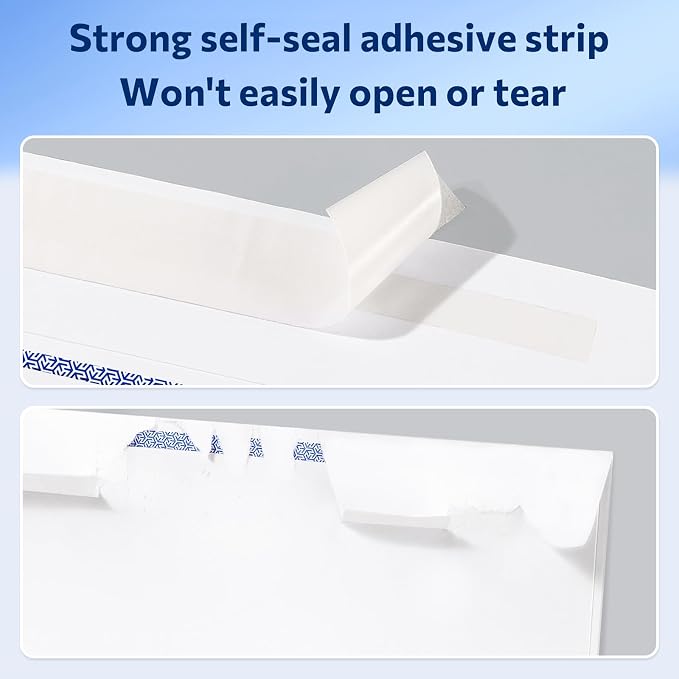 SUNEE Envelopes Self Seal – #10 Double Window Envelopes 500 Pack, Security Tint - Image 4