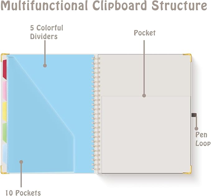 HAUTOCO Clipboard Folio with Refillable Lined Notepad - Image 6