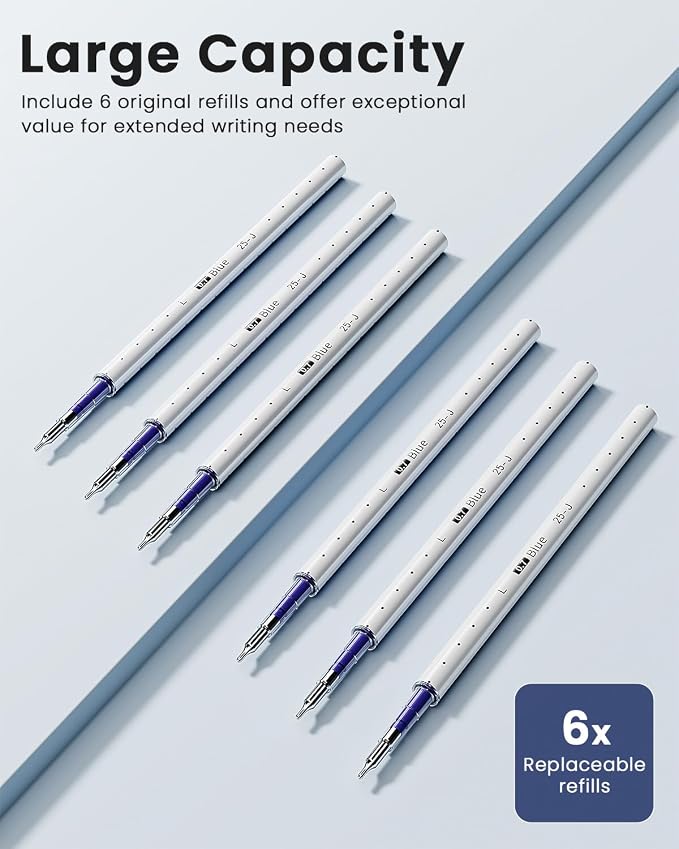 STAGEEK Blue Gel Pens GX3, Fine Point Retractable Smooth Writing Pens - Image 5