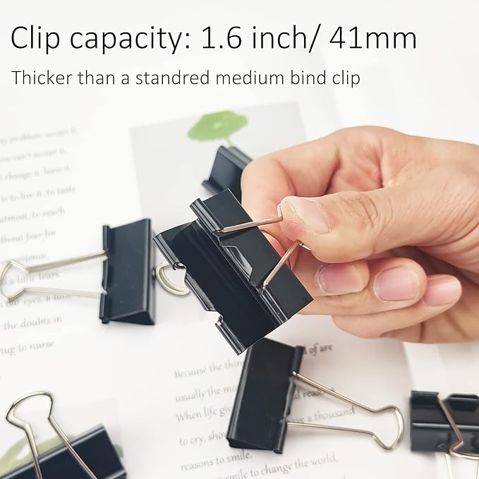 OWLKELA 1.6 Inch Large Binder Clips, and Home Supplies - Image 3