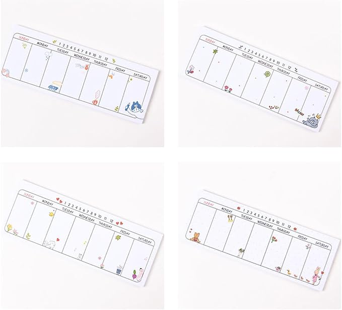 Weekly Organizer Long Strip Planner Notebook Pads Random Patterns - Image 7