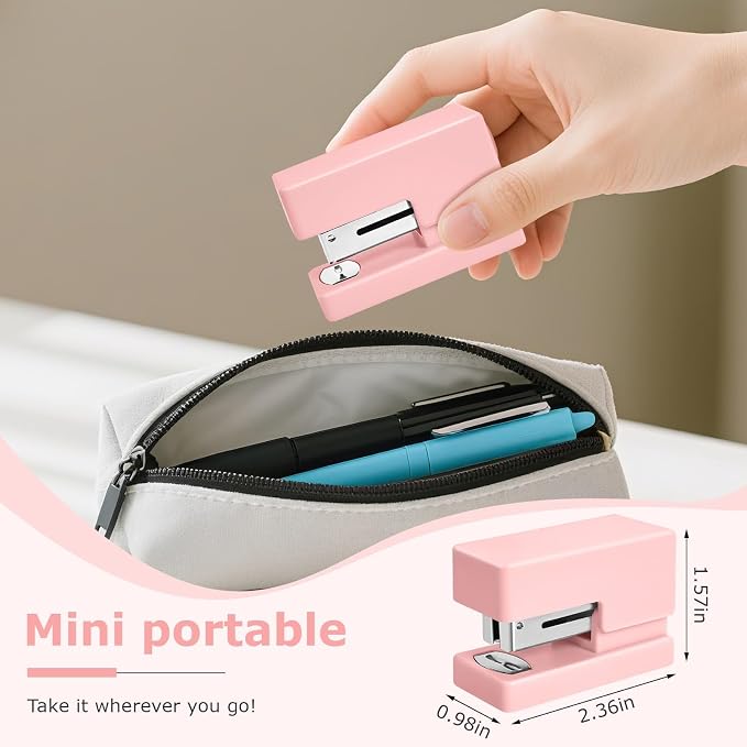 Mini Stapler - Small Cute Desk Staplers - 25 Sheet Capacity - Image 4