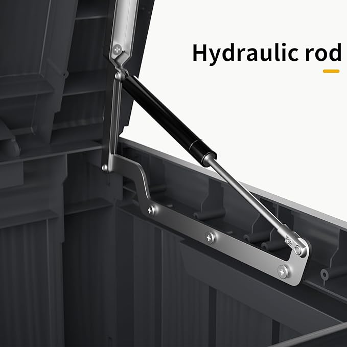 200 Gallon Outdoor Storage Box Waterproof Lockable Resin Deck Box Large, Patio Storage Bin for Pool Accessories Cushion Furniture, Garden Tools, UV-Resistant Outside Delivery Black-DeskLoop Office