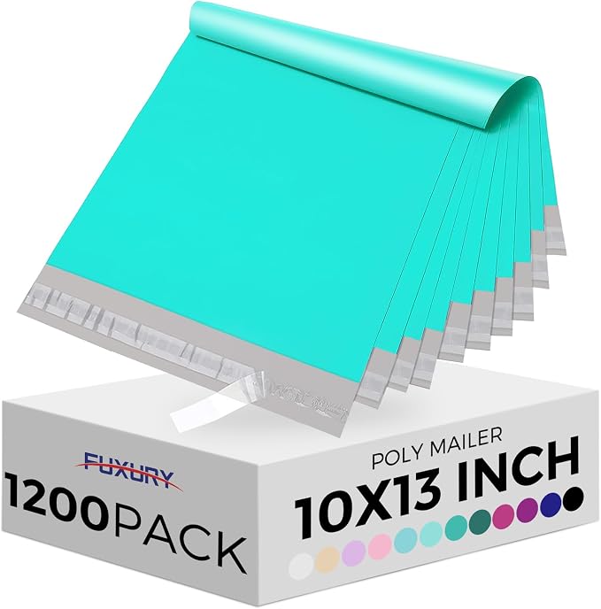 Fuxury Poly Mailers 10x13 Inch 1200 Pcs, Bulk Shipping Bags by Fuxury