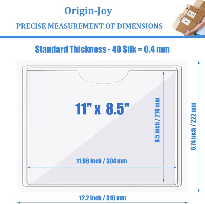 Origin-Joy 60 PCS Self Adhesive Index Card Pockets - Image 2