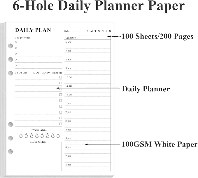 Undated Daily Planner Refill - Image 6