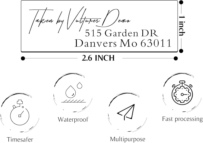 LINMAGCO Personalized Return Address Labels Clear 500 Pcs Mail Labels - Image 2