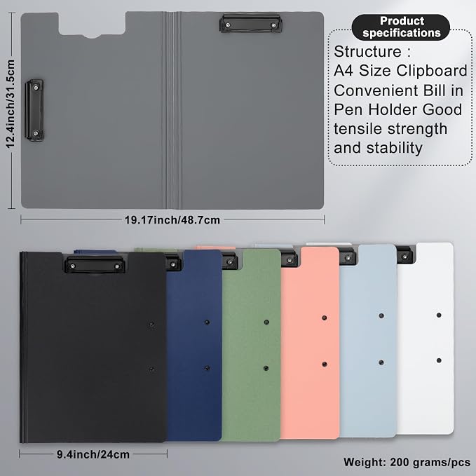 SFLHHDM 1 PCS Clipboards Foldable, Folding 360°Cover Folder Clipboard, Plastic - Image 2