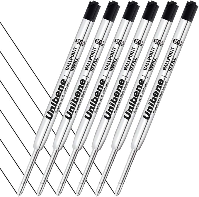 Unibene Parker Compatible Ballpoint Refills 12 Pack, 1.0mm Medium Point-Black - Image 6
