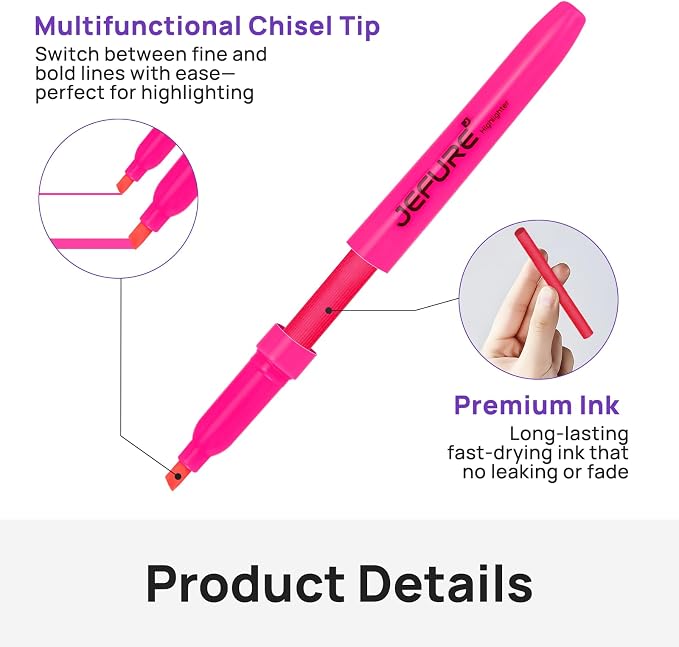 12 Pcs Highlighters, Chisel Tip, Note-Taking, Teacher & Student Supplies - Image 3
