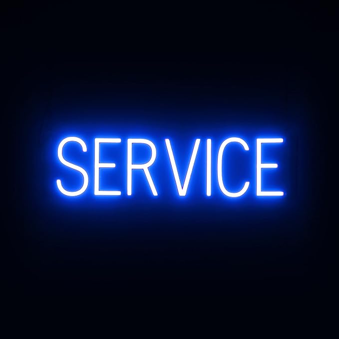 SpellBrite SERVICE Sign | Directional Sign by SpellBrite