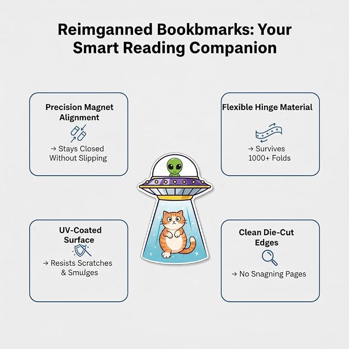 Cat Magnetic Bookmarks 10PCS - Image 6