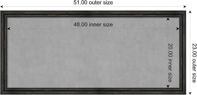 Amanti Art Black Framed Magnetic Board 23x51 Oversize Vision Board - Image 4