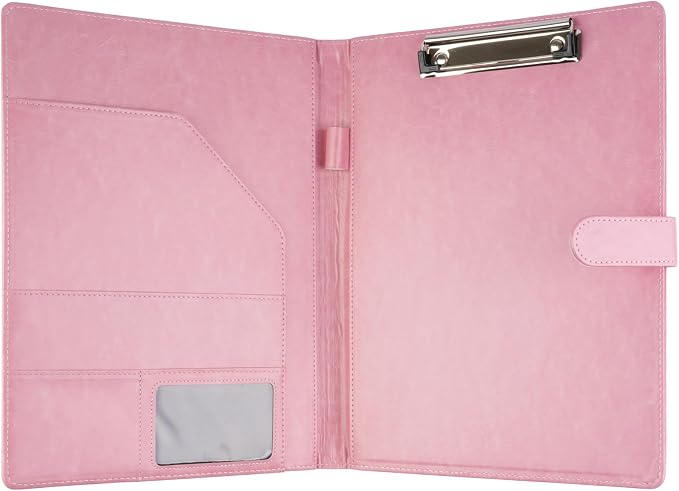 Professional Padfolio with Clipboard, Faux Leather Portfolio Folder Binder - Image 4