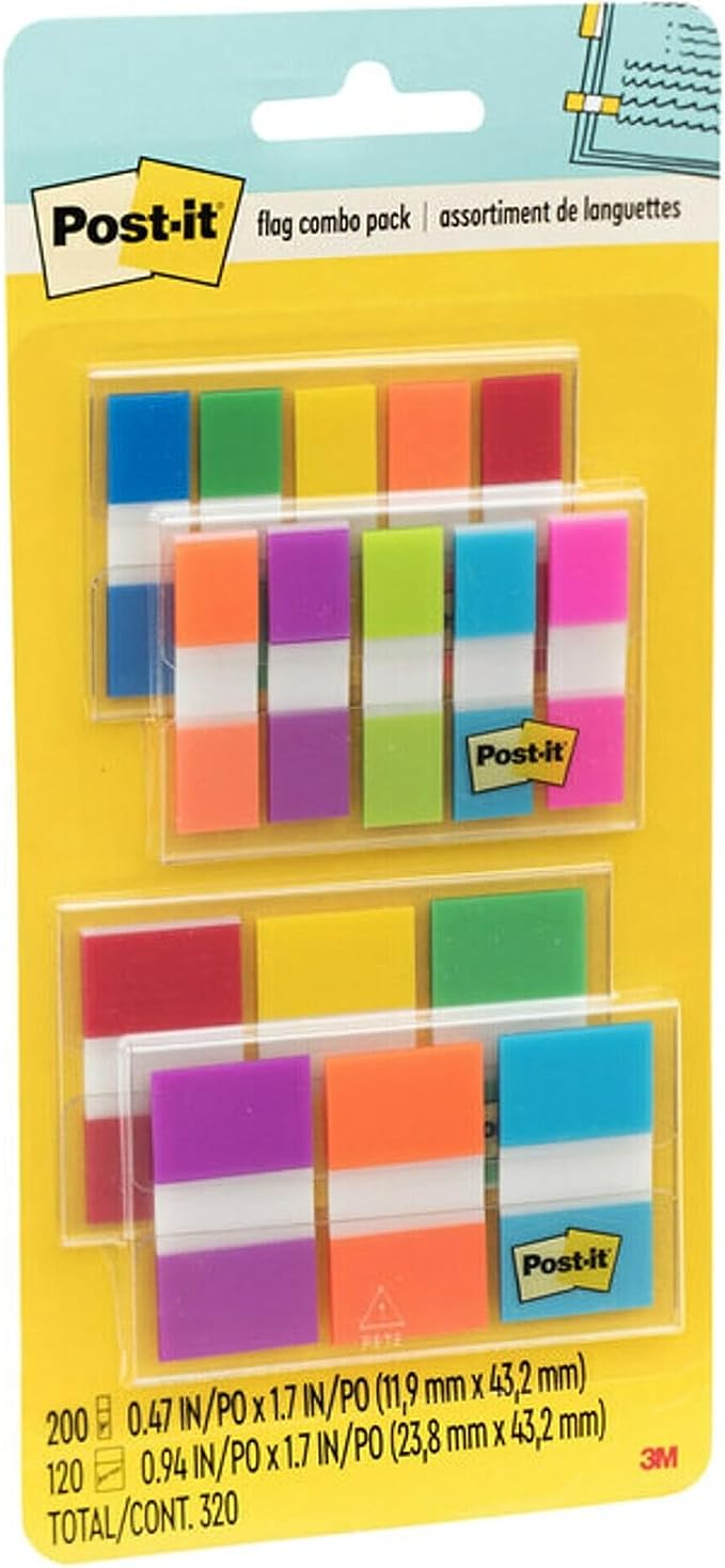 Post-it Flags Combo Pack, 4 On-The-Go Dispensers/Pack, 120 .94 in Wide and 200 - Image 12