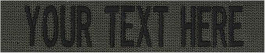 Custom Uniform Name Tapes Solid Colors. Olive Drab Webbing, 4 Inch Hook Fastener by NORTHERNSAFARI