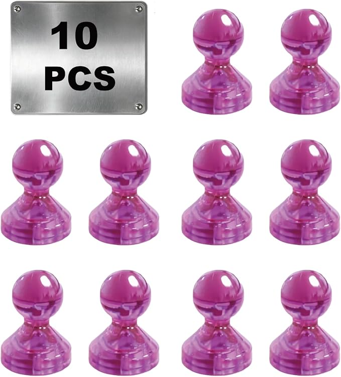 Ant Mag Magnetic Push Pins, 10 Pack Strong Whiteboard Magnets by AntMag