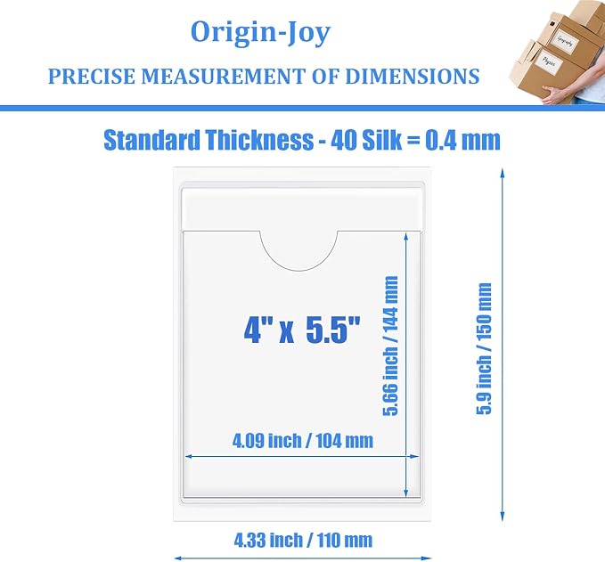 Origin-Joy 60 PCS Self Adhesive Index Card Pockets - Image 2