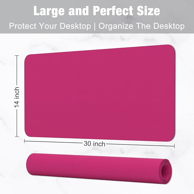 Hsurbtra Desk Pad, XL Extended Mouse Pad, Waterproof Desktop Blotter Protector - Image 3